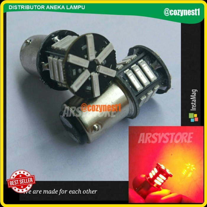 (ALT) Lampu Rem Kedip Strobo Mobil Bayonet Avanza Xenia Innova Panther - merah strobo