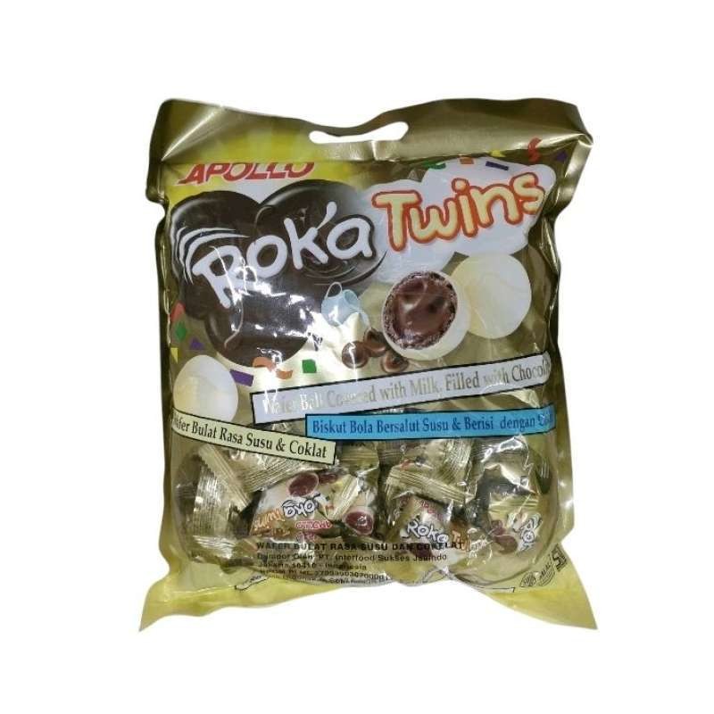 

Apollo Roka Twins Wafer Ball Bola Cokelat dan Susu 250gr