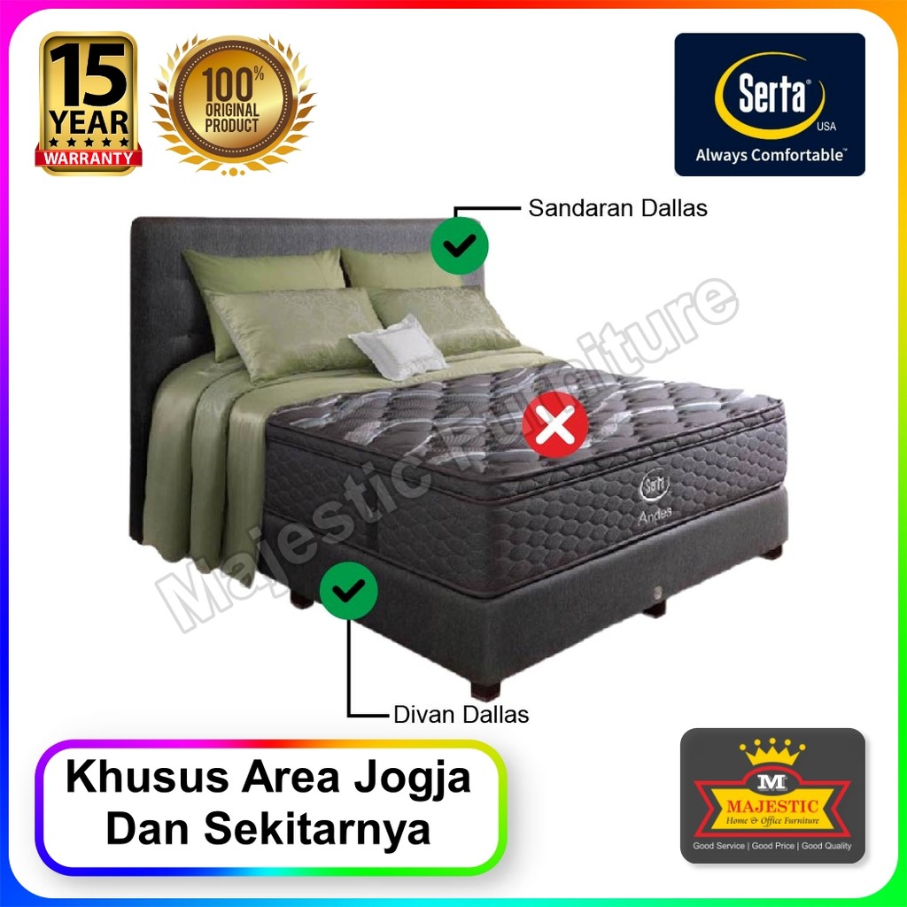 Divan Sandaran Serta Dallas - 100/120/160/180/200 - Jogja (Tinggi Sandaran 135 cm, Tinggi Divan 34 c