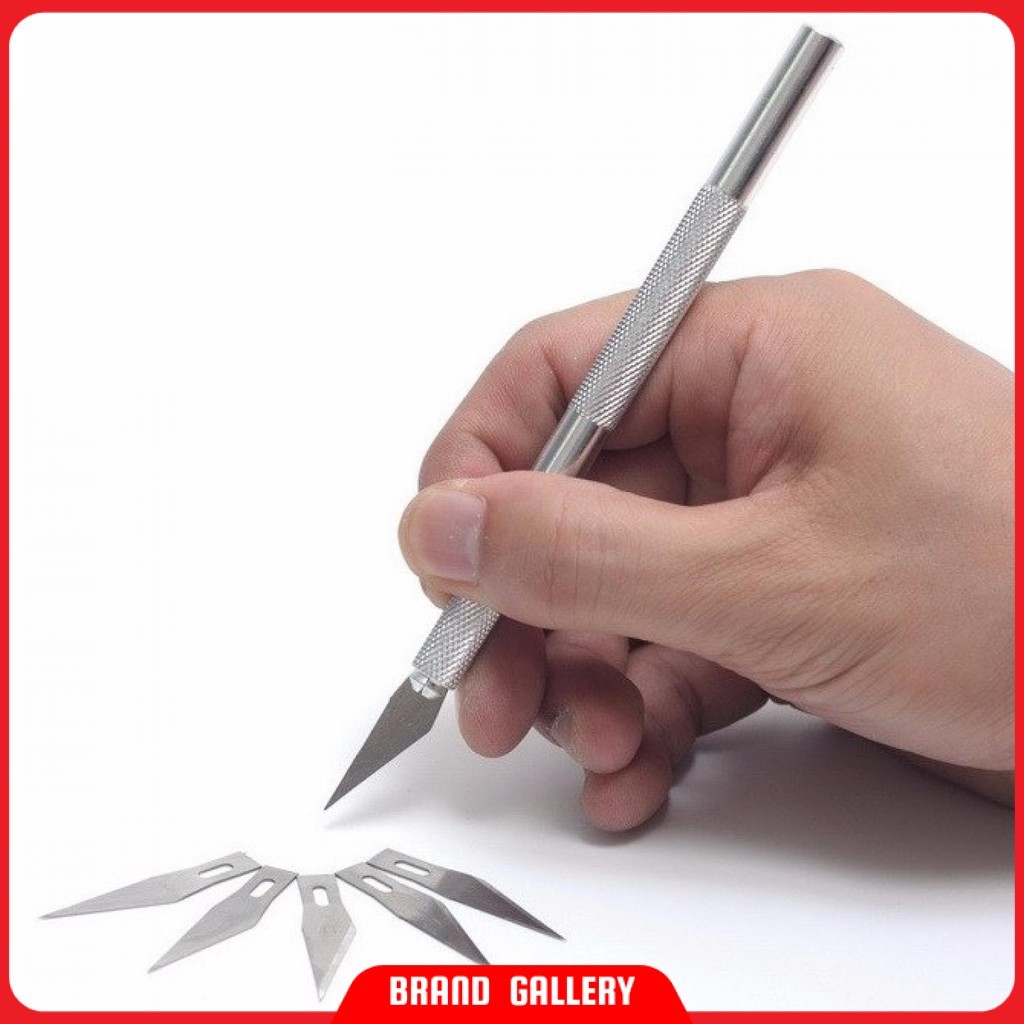 

KNIFEZER Pisau Ukir Seni Hobby Crafting Art Knife Aluminium Handle - WL-9309