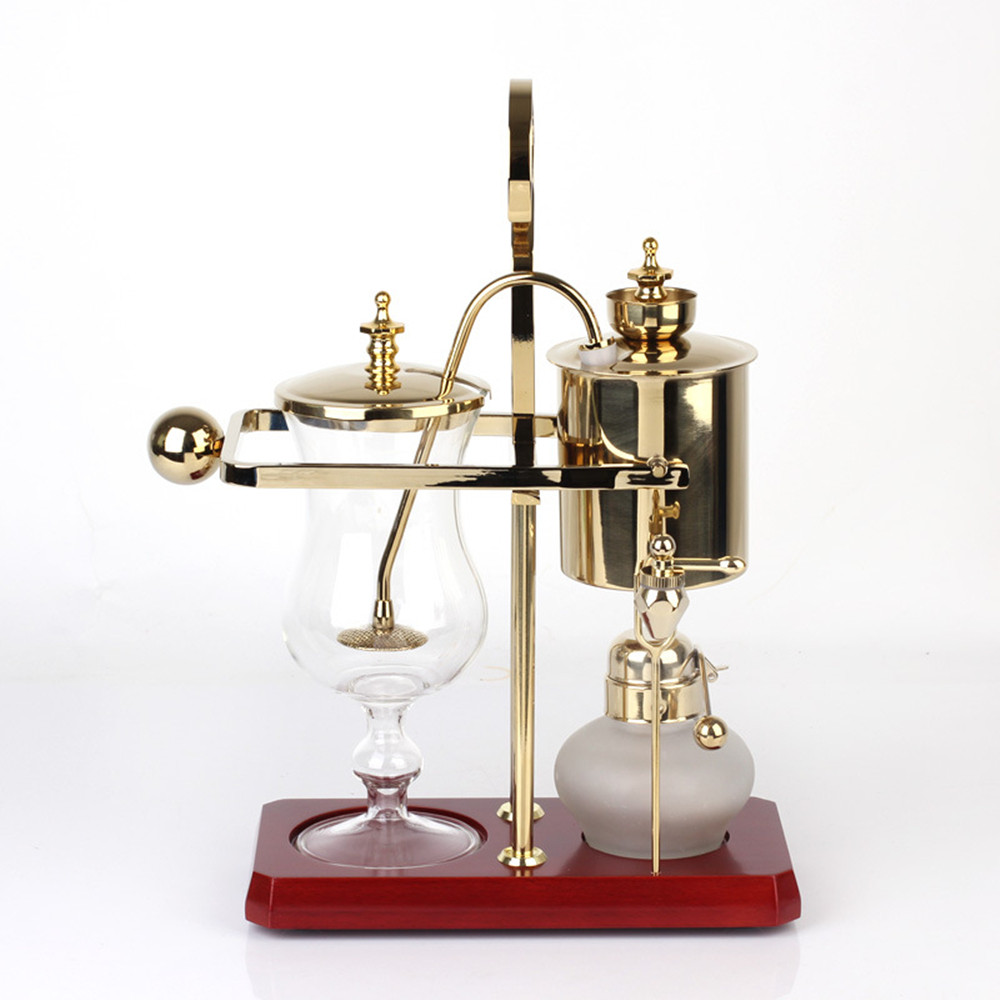 T Design gold/silver & black water drop Royal balancing siphon coffee machine/belgium coffee maker s