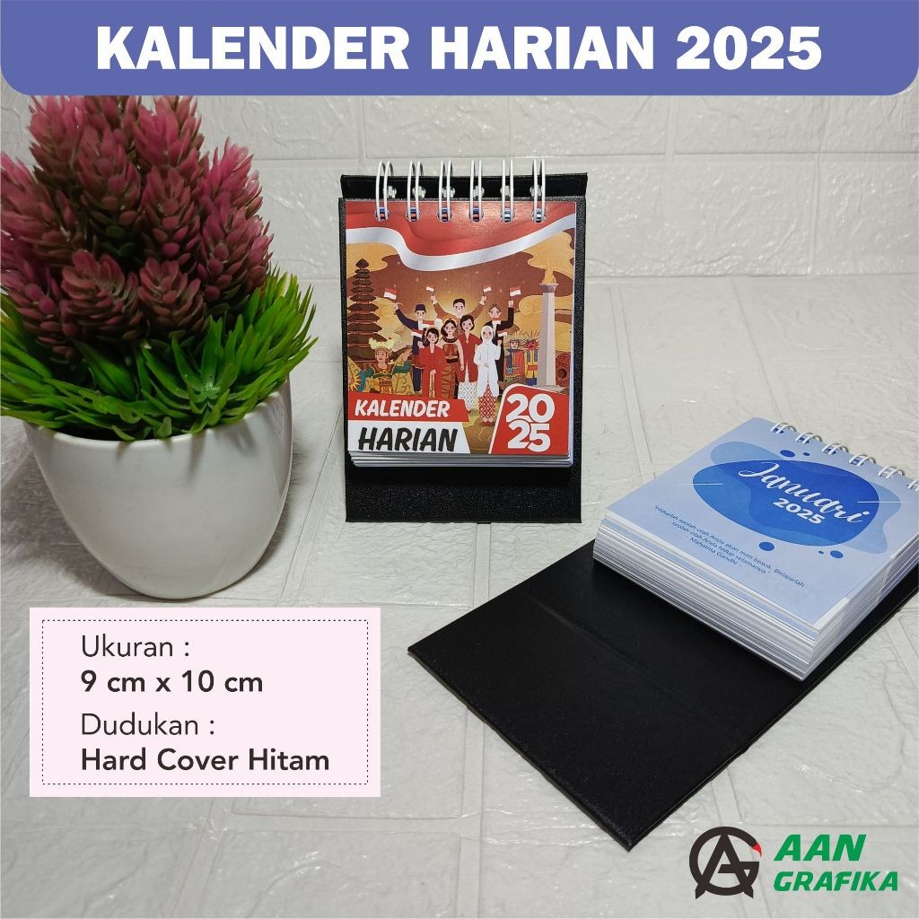 

Kalender Harian 2025 | Kalender Harian Murah - Cover Merah Putih