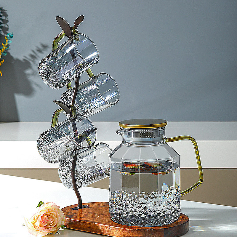 

- BOUSSAC Teko Teh Kaca Tahan Panas Api Borosilicate 1.8L with 2 Cup - BSS18 -