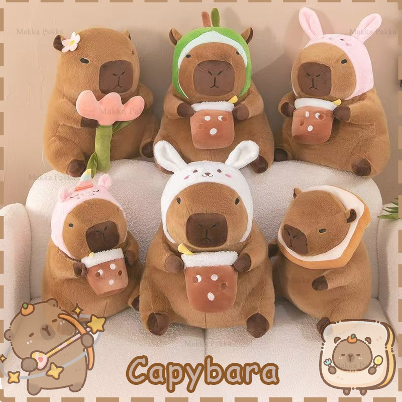 Viral Boneka Capybara Berbulu / Boneka Capybara Bahan Plushie premium / Boneka Capybara / Dolls