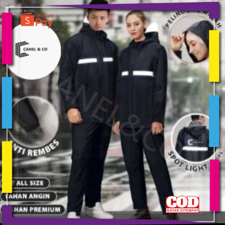 [PREMIUM ORIGINAL] CANEL & CO Mantel Jas Hujan Motor Dewasa Pria/Wanita/Pinguin Tebal PVC Dan Nilon 