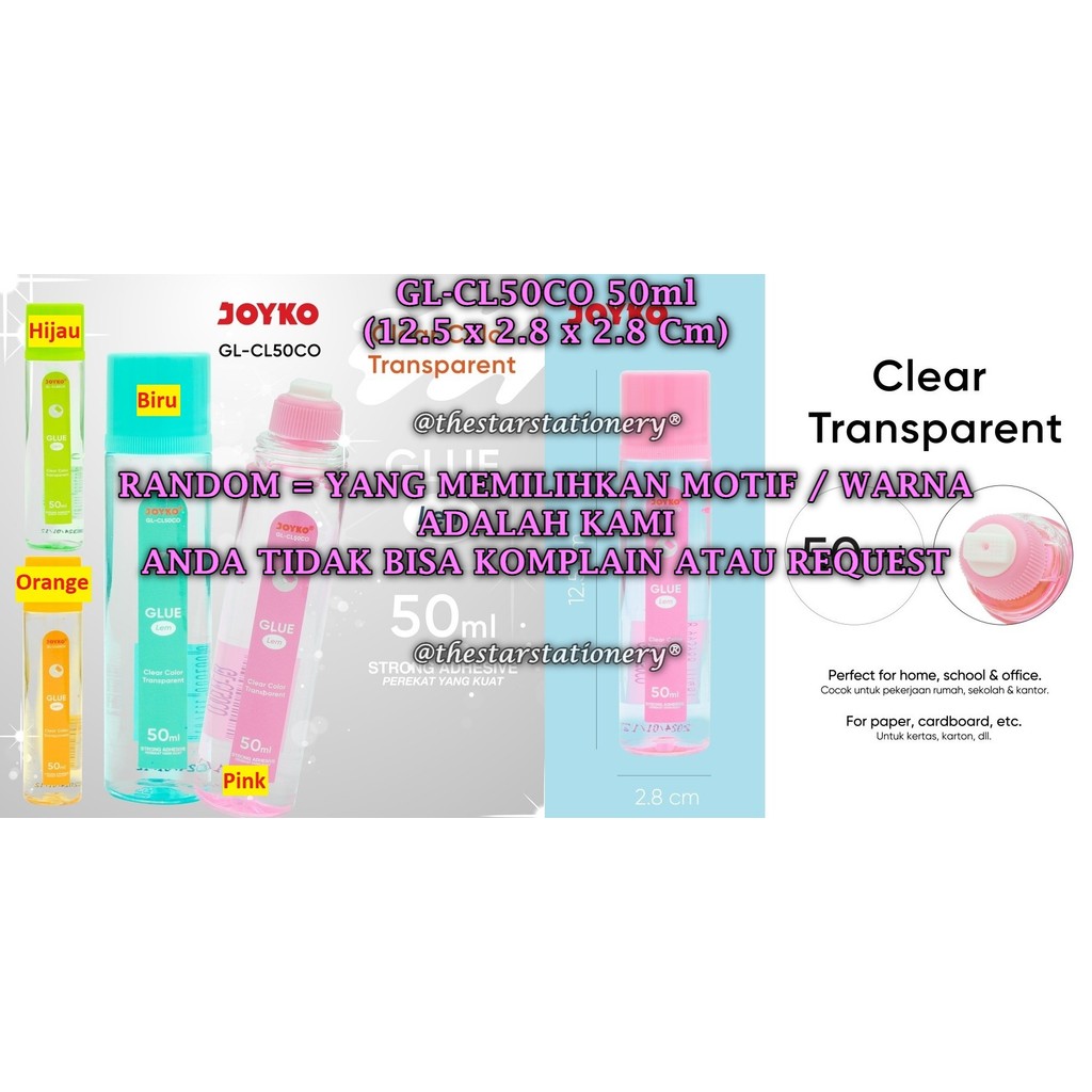 

(1 Biji) GROSIR Lem Cair JOYKO GL-CL50CO / Liquid Glue Lem Kertas Cair Joyko GL-CL50CO 50ml (1 Biji)