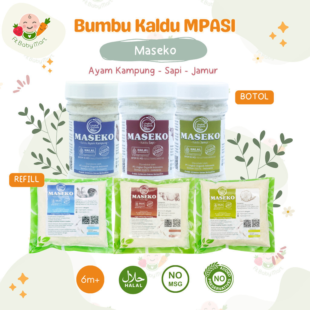 

MASEKO - Kaldu Bumbu Non MSG Lingkar Organik MPASI Anak Bayi