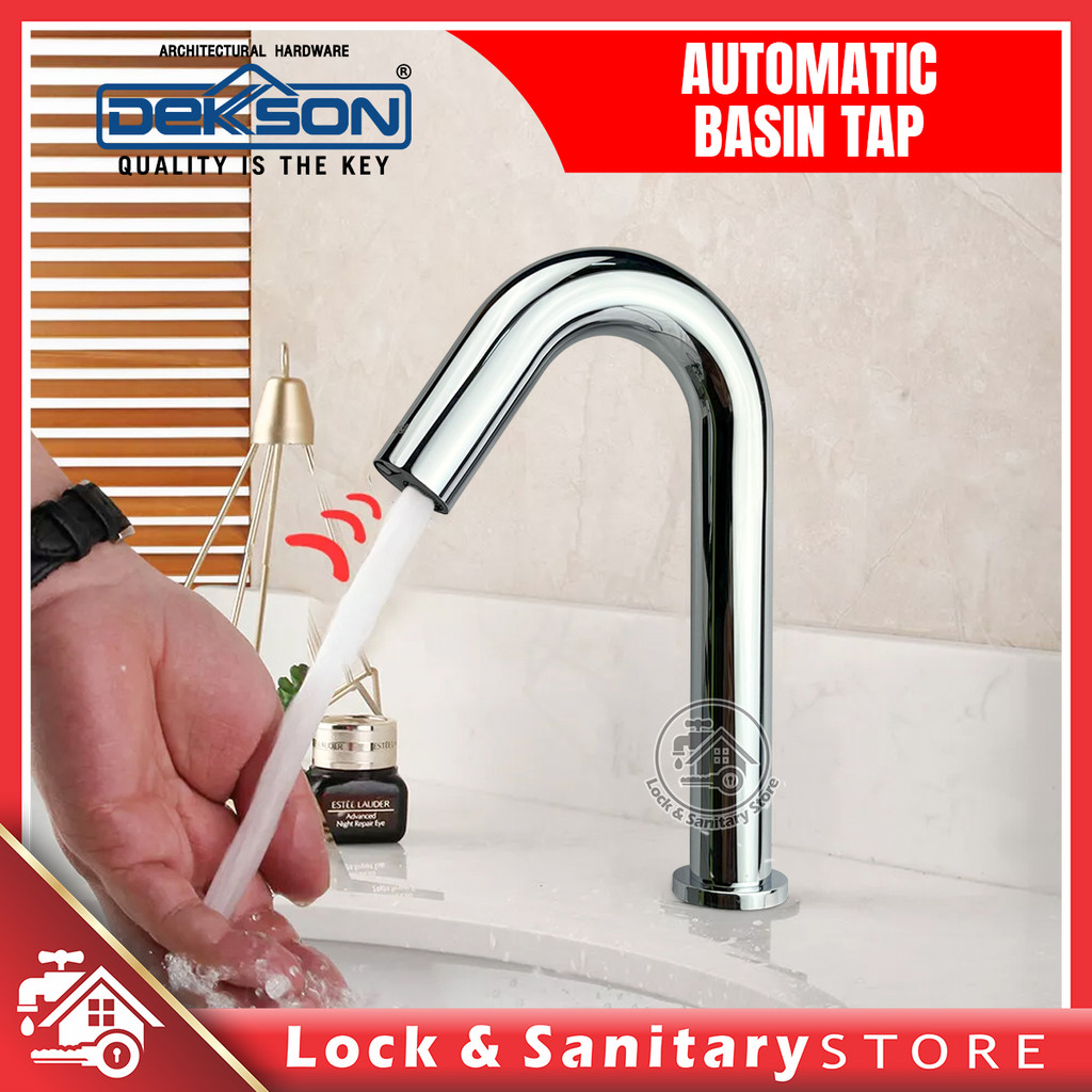 Kran Sensor / Kran wastafel otomatis / Kran Air Sensor Otomatis Dekson Dekkson 8561 AC SUS 304 CP