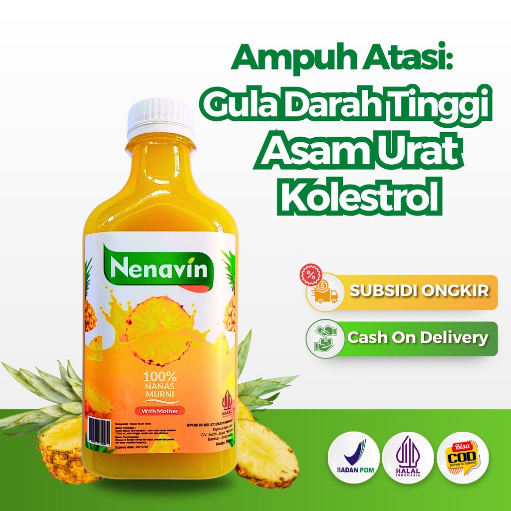 

NENAVIN Cuka Nanas Original - 100% Dari Buah Nanas Asli - Untuk Diabetes dan Asam Urat