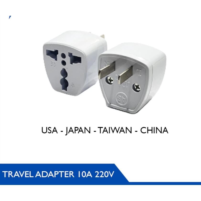 Steker Universal US Colokan Traveling Amerika Jepang Taiwan Adaptor Travel US Power Plug Socket