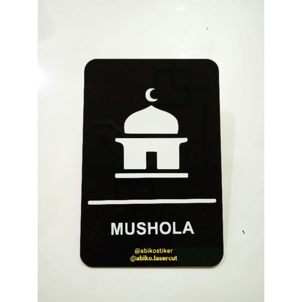 papan tanda mushola - sign mushola - sign board Acrylic - sign Akrilik mushola