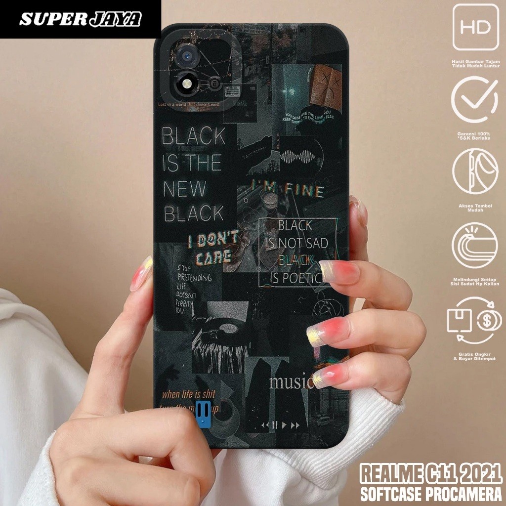 Case REALME C11 2021 - Casing Hp REALME C11 2021 Motif AESTH - Silikon Hp REALME C11 2021 - Kondom H