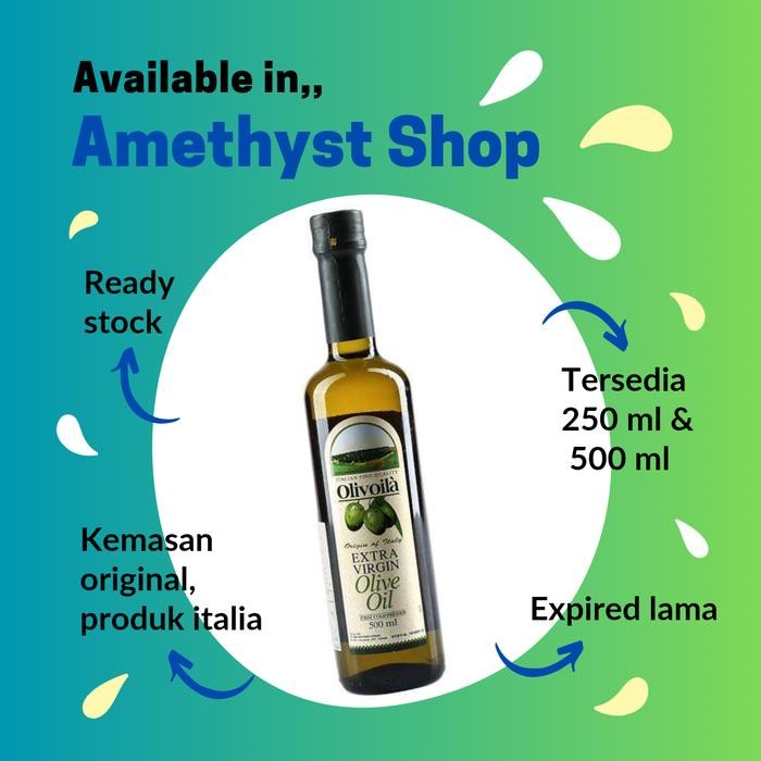 

Minyak Zaitun Olivoila Extra Virgin Olive Oil 500 ml - 250 ml