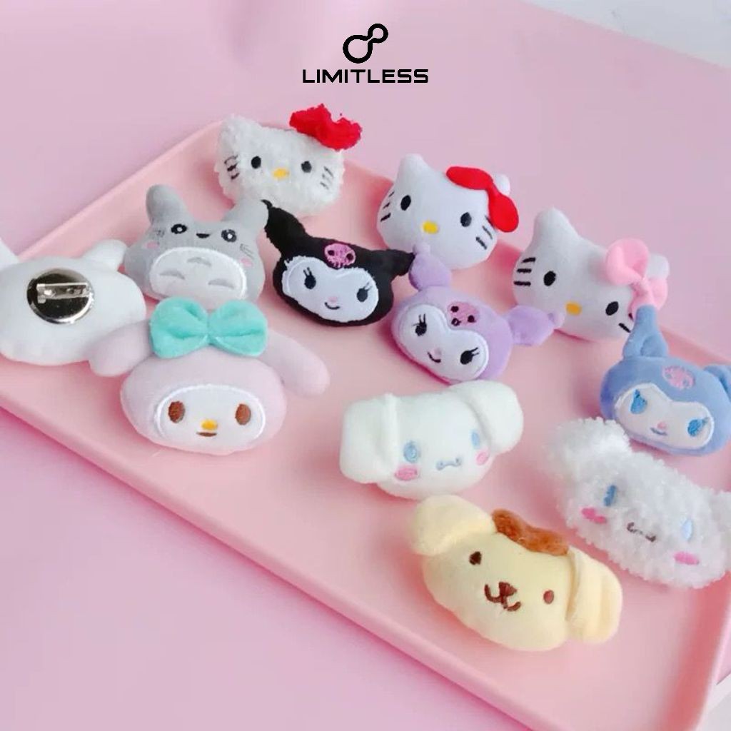 Set Aksesoris Sandal Baim Bentuk Kartun Lucu Untuk Daily Use Gemas Pin Charm Karakter Boneka