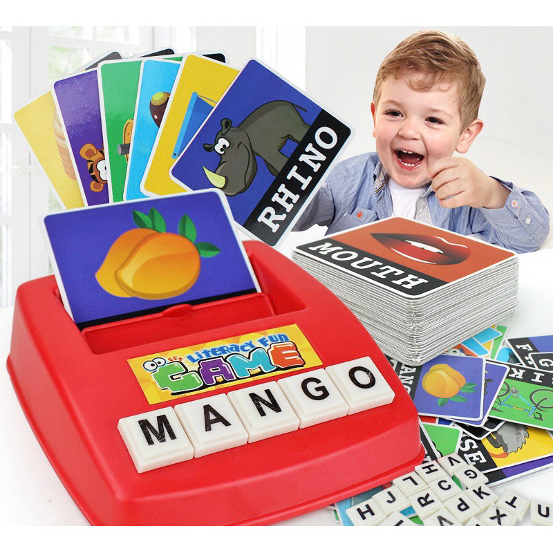 CAMBERUS_SHOP  Literacy Fun Game English Mandarin Pinyin/Vocabulary Fun/Cognitive Card/Mainan Memben