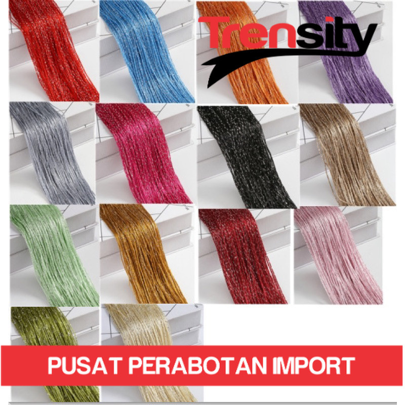 Tirai Benang Polos Dekorasi / Tirai Dekorasi / Tirai Benang Gliter / Tirai Pintu *TRENSITY*