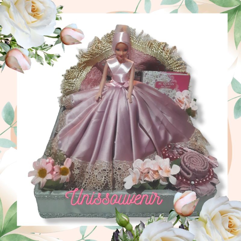 Mahar Pernikahan Mukena Silk Boneka  lengkap AL QURAN / Hampers Seserahan Pernikahan / Seperangkat A