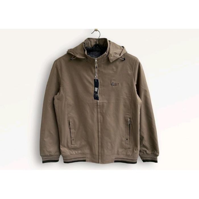 JAKET PRIA/ JAKET IMPORT/ JAKET TOPI/ JAKET MOTOR/ JAKET KEREN - khaki, XL
