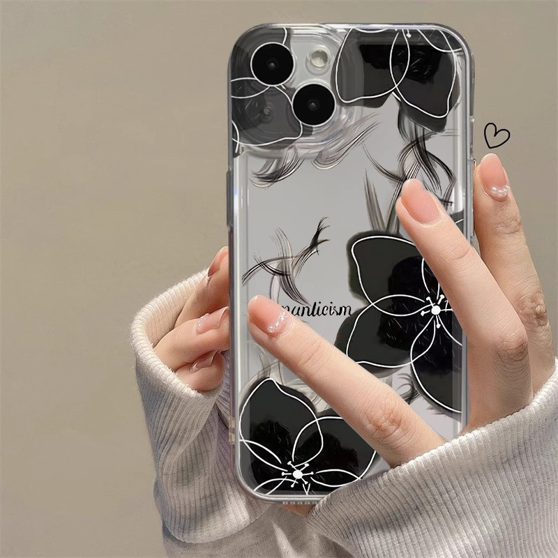 Stylent Bunga Teh Gunung Sesuai untuk phone case iphone 15 aesthetic iphone 16 pro case kartun premi