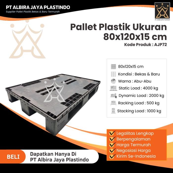 

Pallet Plastik Baru & Bekas 80x120x15 [AJP72]