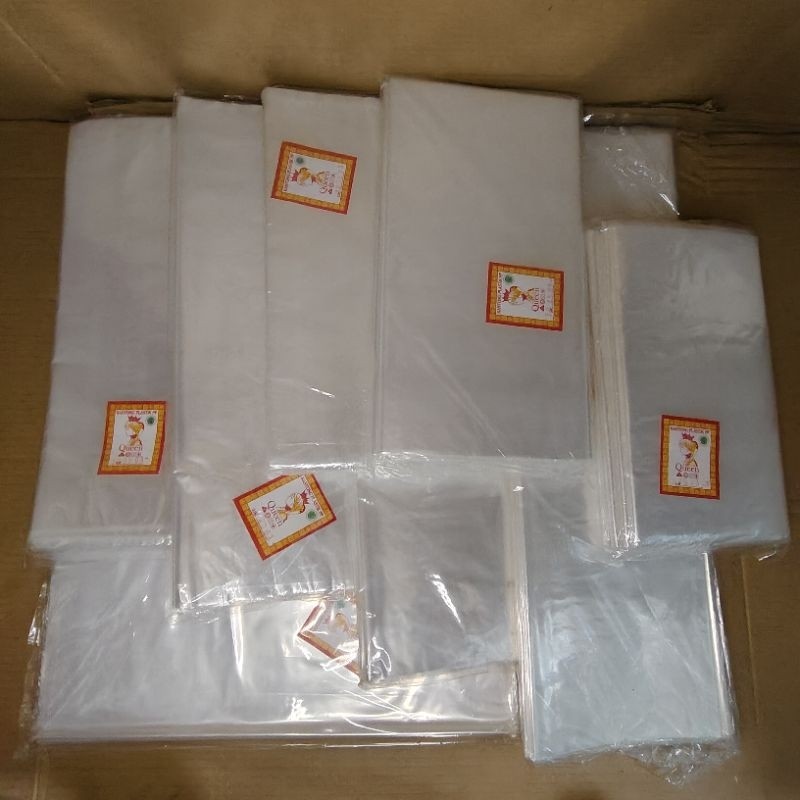 

kantong plastik jadi pp queen/idola/atom uk. 18x30x03 - 50x75x03