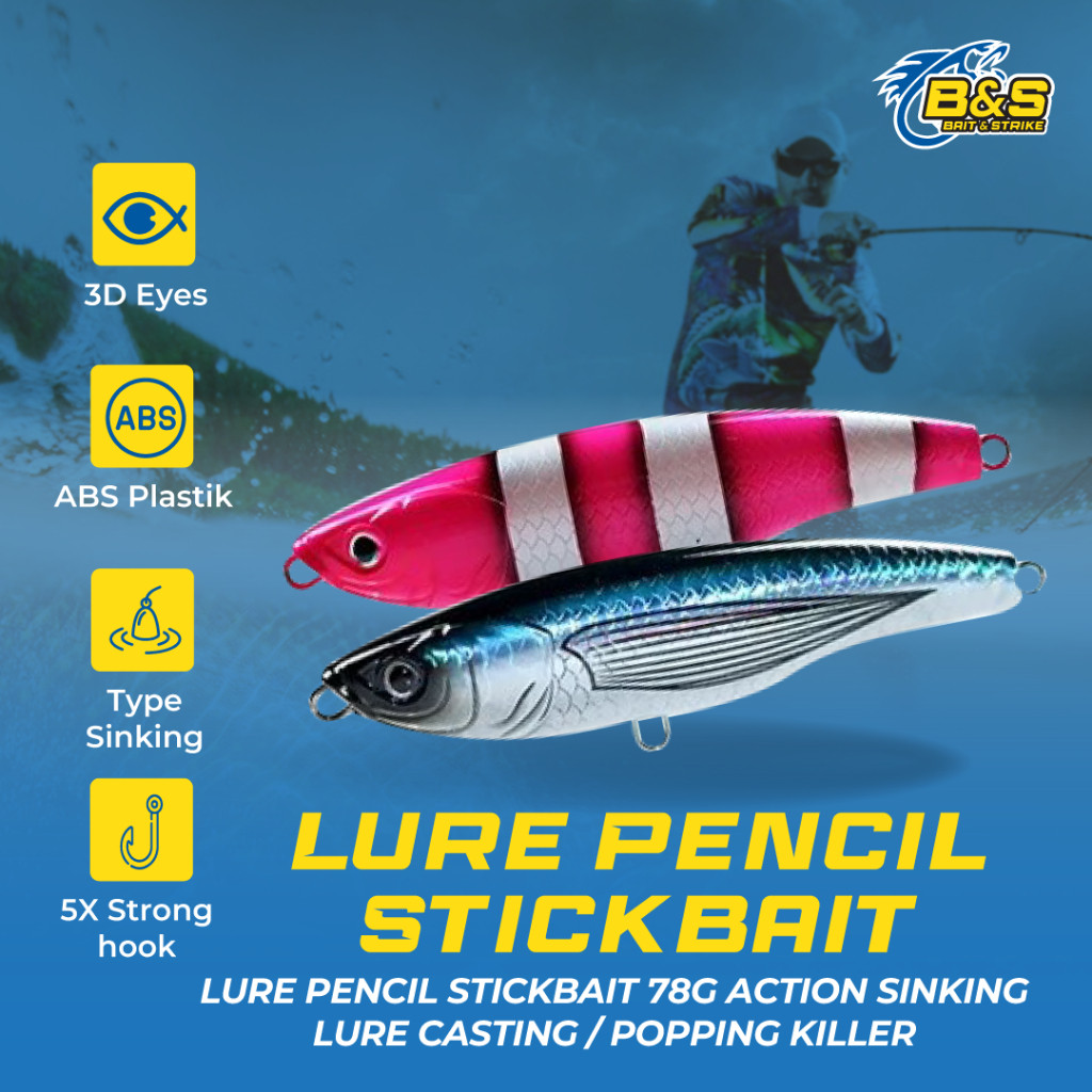 Lure Pencil Stickbait 78g Action Sinking Lure Casting / Popping killer BNS MN223