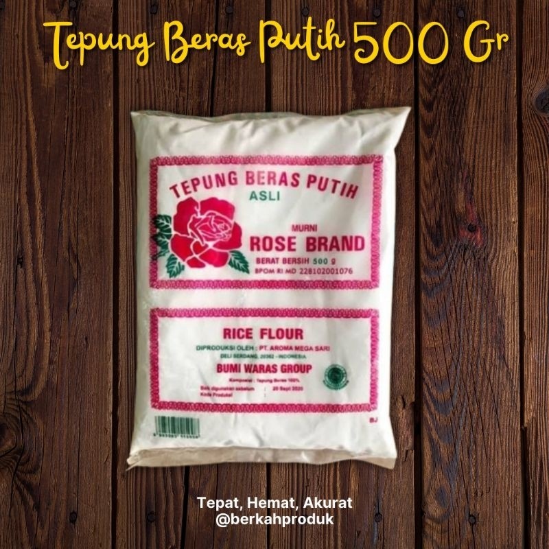 

Tepung Beras Putih Rose Brand 500 Gram Tepung Olahan