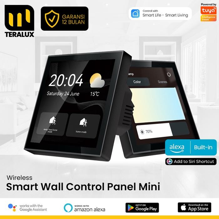 

TERALUX Smart Home Control Panel 4 inch Built in ALEXA Zigbee Hub Gateway Tuya