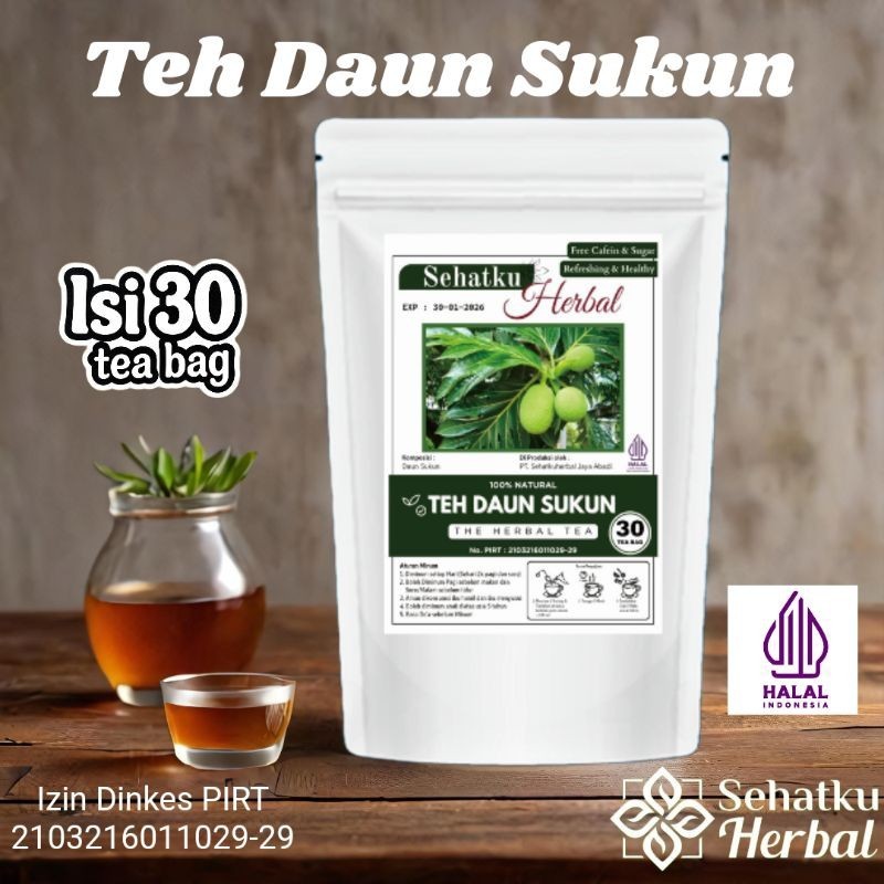 

SEHATKUHERBAL Teh Daun Sukun isi 30 tea bag