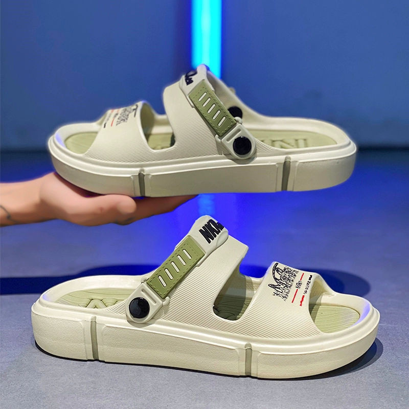 Sandal Fashion Korea Terbaru 2025 EVA Material Sol Tebal Tahan Aus Sandal Pantai Pria Sandal Big Siz