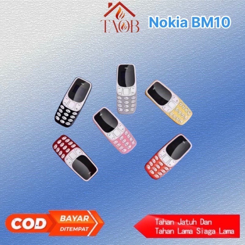 TAOB Hp jadul nokia mini BM 3310MINI kecil DUAL SIM Bisa Bahasa Indonesia Ponsel Mobile phone