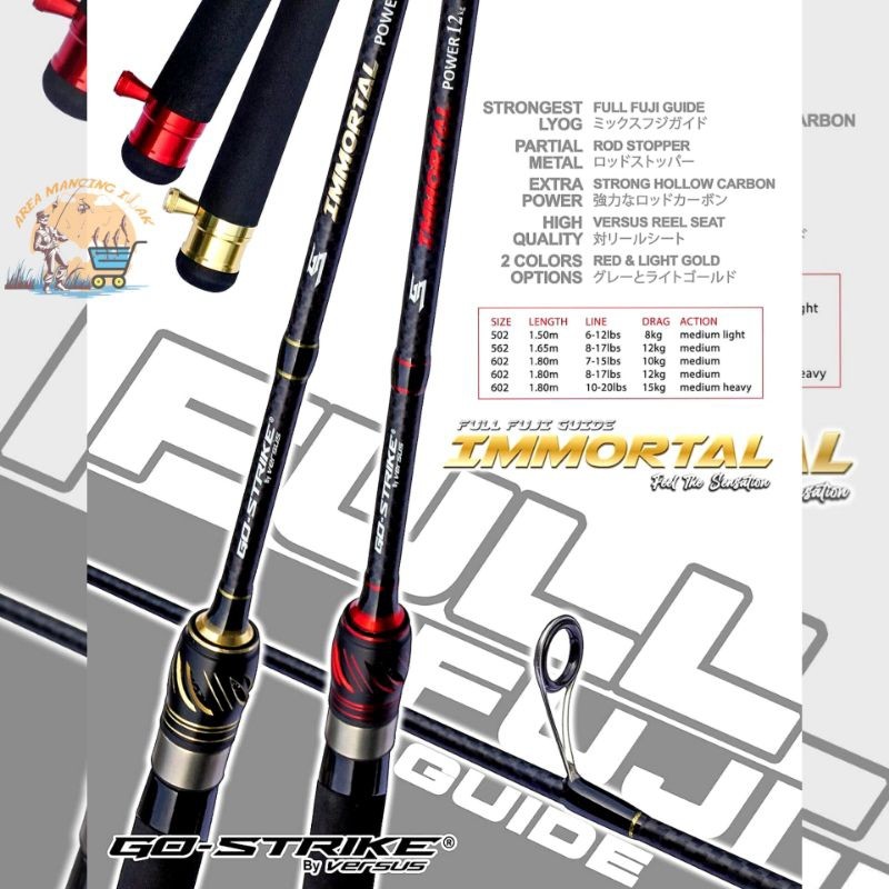 Joran GOSTRIKE VERSUS IMMORTAL 150CM/165CM/180CM  - Full Fuji