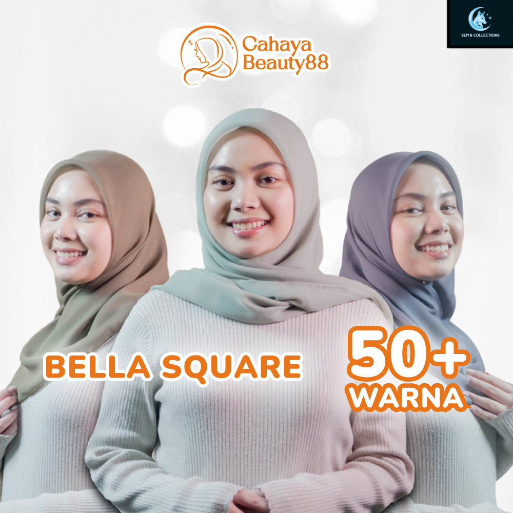 Jilbab Bella Square Segi Empat / Hijab Bella Square - Warna Lengkap