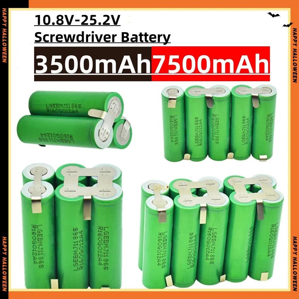 18650MJ1 Li-ion battery 2s1p 1s3p 3s2p 4s2p 5s2p 18650 power pack 3500 MAh 18 V screwdriver   18650 