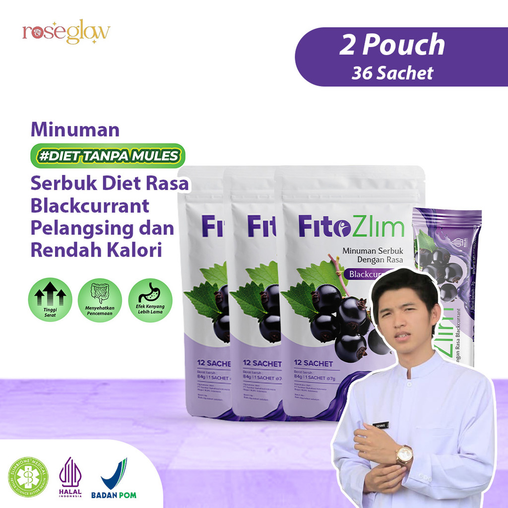 

FitoZlim Minuman Diet Tanpa Mules 3 Pouch 36 Sachet, Pelangsing Alami untuk Menurunkan Berat Badan