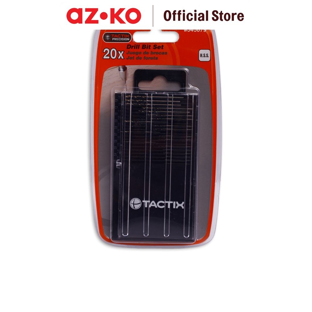 AZKO Tactix Set Mata Bor Mikro 20 Pcs Drill Tools Drill Hole Bit Alat Perkakas Perlengkapan Tukang