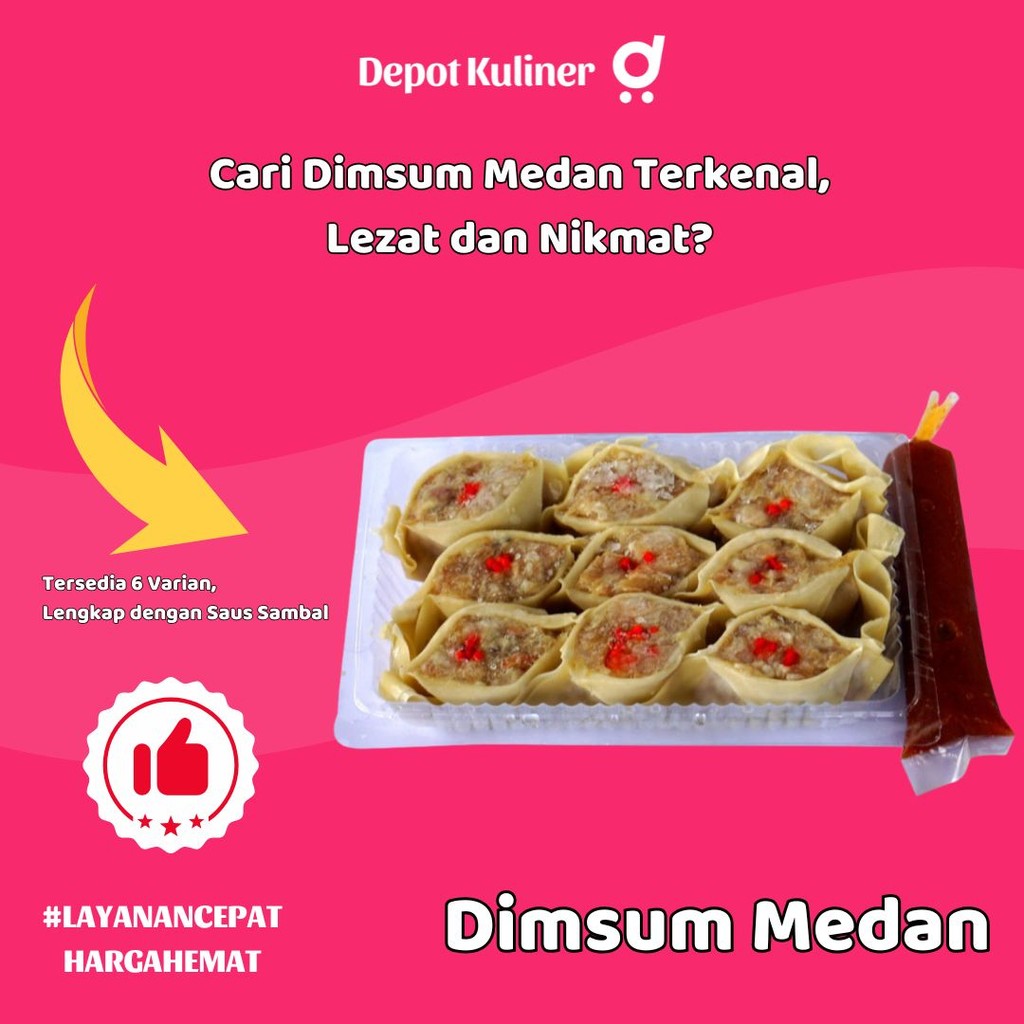 

Dimsum Medan Terkenal, Kemasan Mika, Tersedia 6 Varian