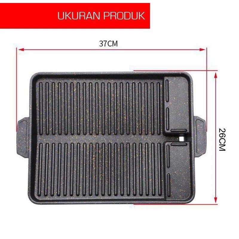 MULTI BBQ Grill Pan Yakiniku ORIGINAL Alat Bakaran Anti Lengket / Panggangan KOREAN BBQ Grill Anti L