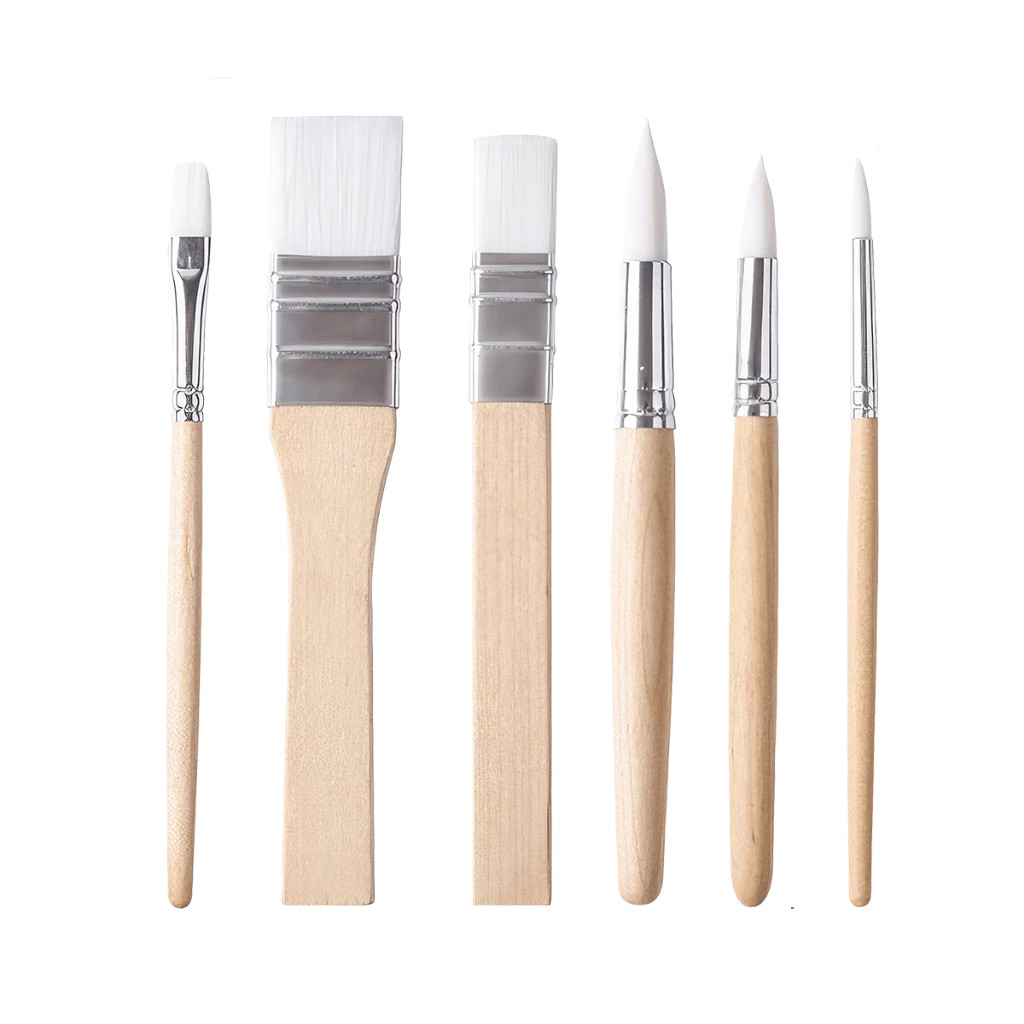 

6PCS Kuas Lukis Kuas Melukis Cat Air Acrylic Dll / Watercolor Painting Brush Buku & Alat Tulis Perlengkapan Menggambar