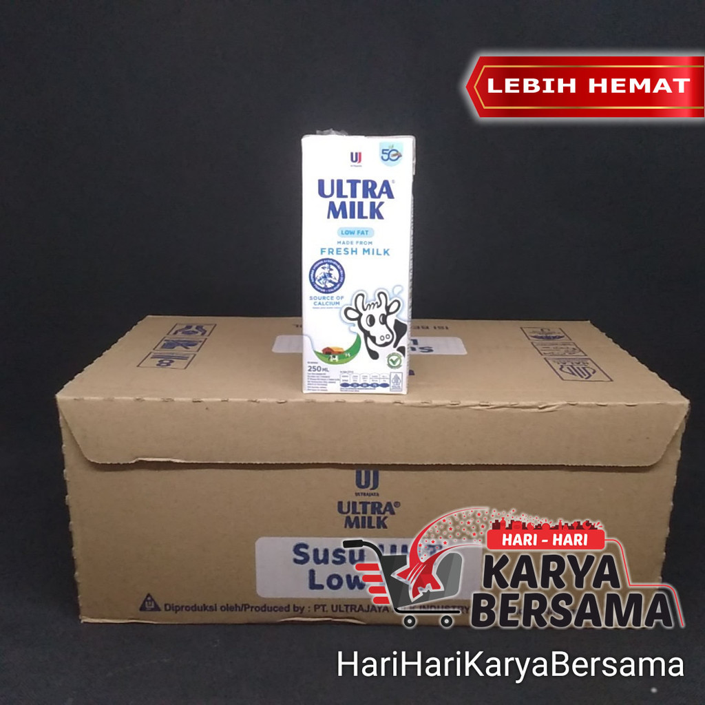 

SUSU CAIR ULTRA MILK LOW FAT PLAIN UHT 24'S X 250ML - PER KARTON