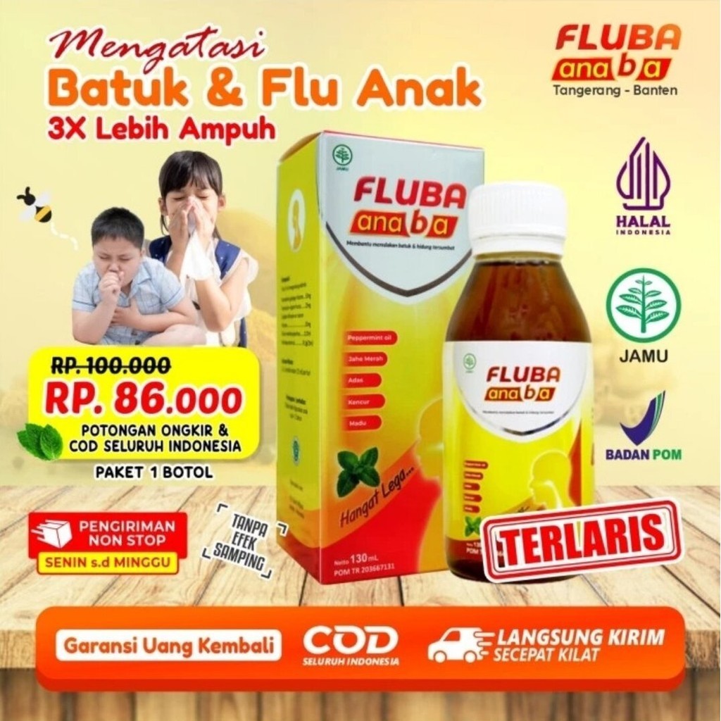 

Madu Fluba Anaba Bantu Atasi Flu Batuk Radang Tenggorokan Pilek Sinus Anak dan Dewasa Halal BPOM