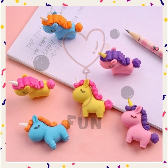 

FF PROMO - Penghapus Pensil Karakter Unicorn Kuda Horse Lucu Penghapus Karakter Anak Sekolah Alat Tulis Import Murah