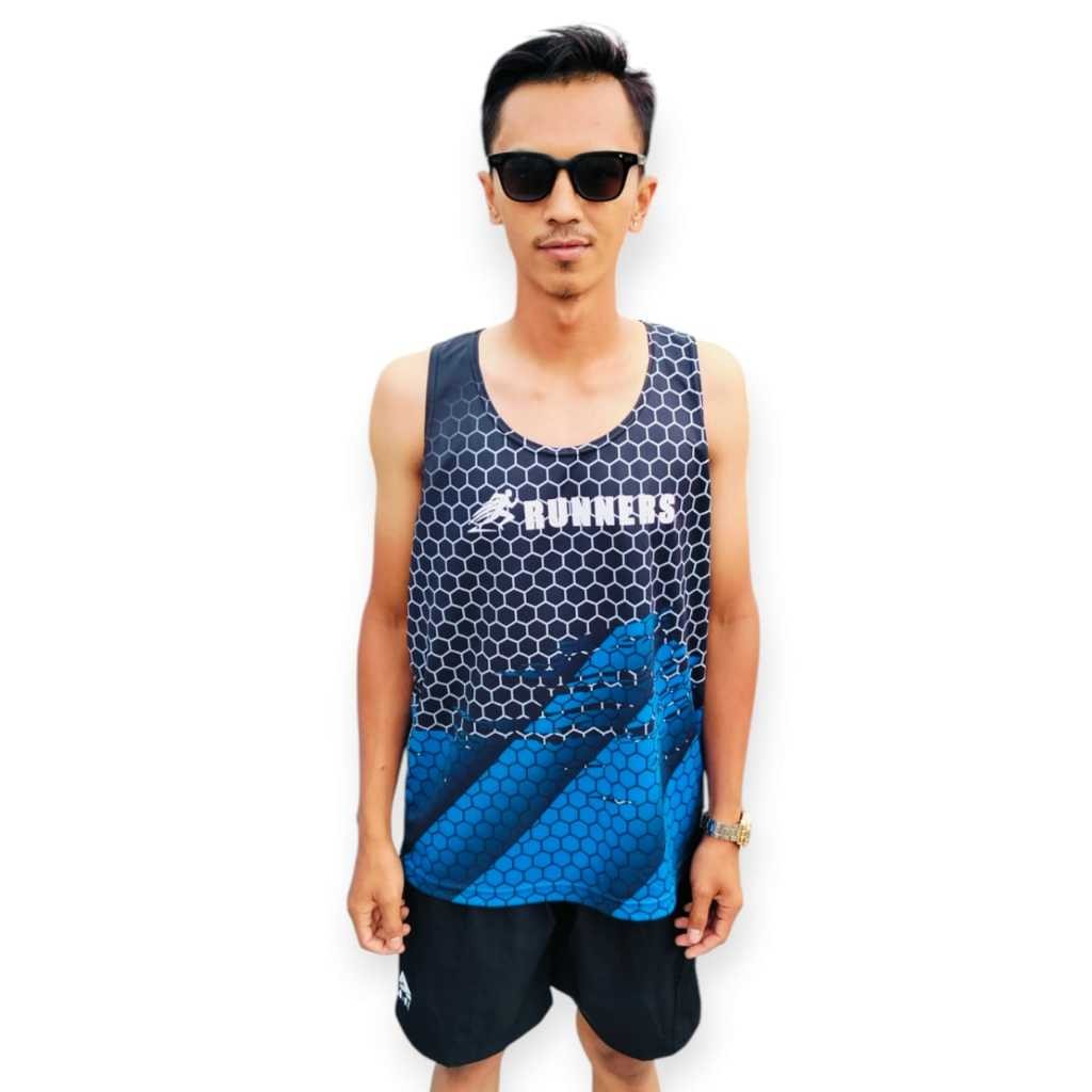 Kaos Jersey Singlet Pria Runing /Singlet Atasan Olahraga Pria Lari,Gym