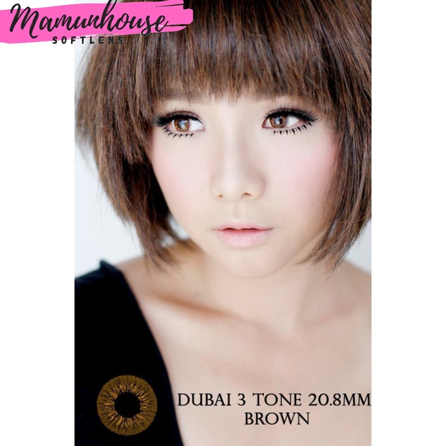 Softlens Dubai 3 Tones (1PC/SEBELAH) Series Soft lens Soflen Soflens Gray Grey Brown Blue Tosca Tosk