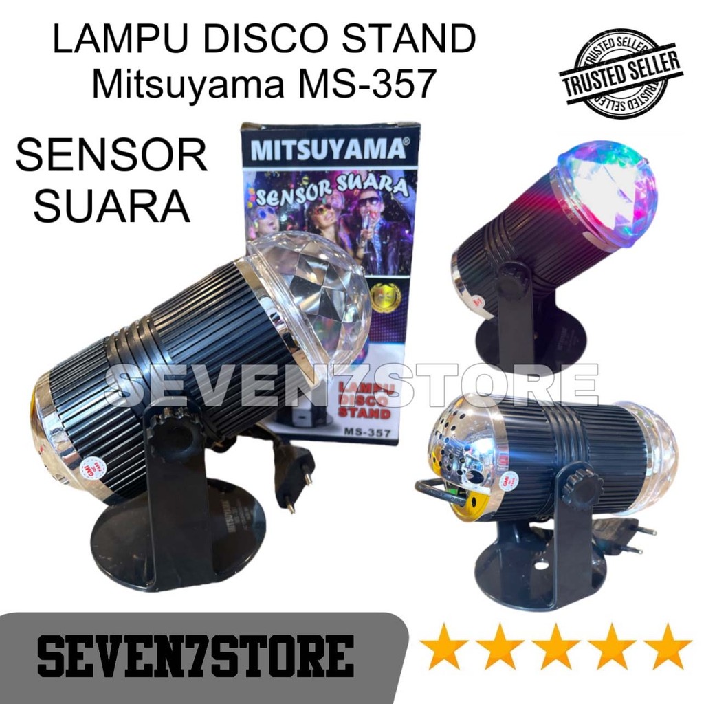 Lampu disco sensor suara + stand mitsuyama MS 357 Lampu Ms357 Lampu Disco Hias Led pesta