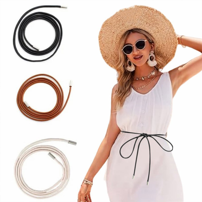 Tali Ikat Pinggang Wanita Belt Tassel Kulit Pita Simple -