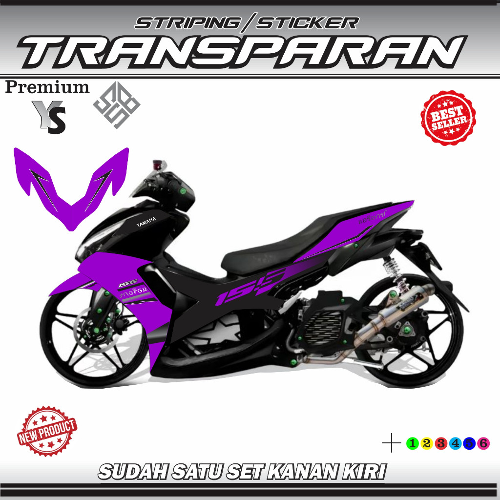 Striping Transparan Aerox New 155 Connected Thailand Terbaru STRIPING BENING TRANFARAN