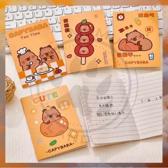 

Buku Tulis Kecil A7 Motif Kartun Kapibara Capybara Lucu Buku Catatan Kecil Notebook Mini Import China