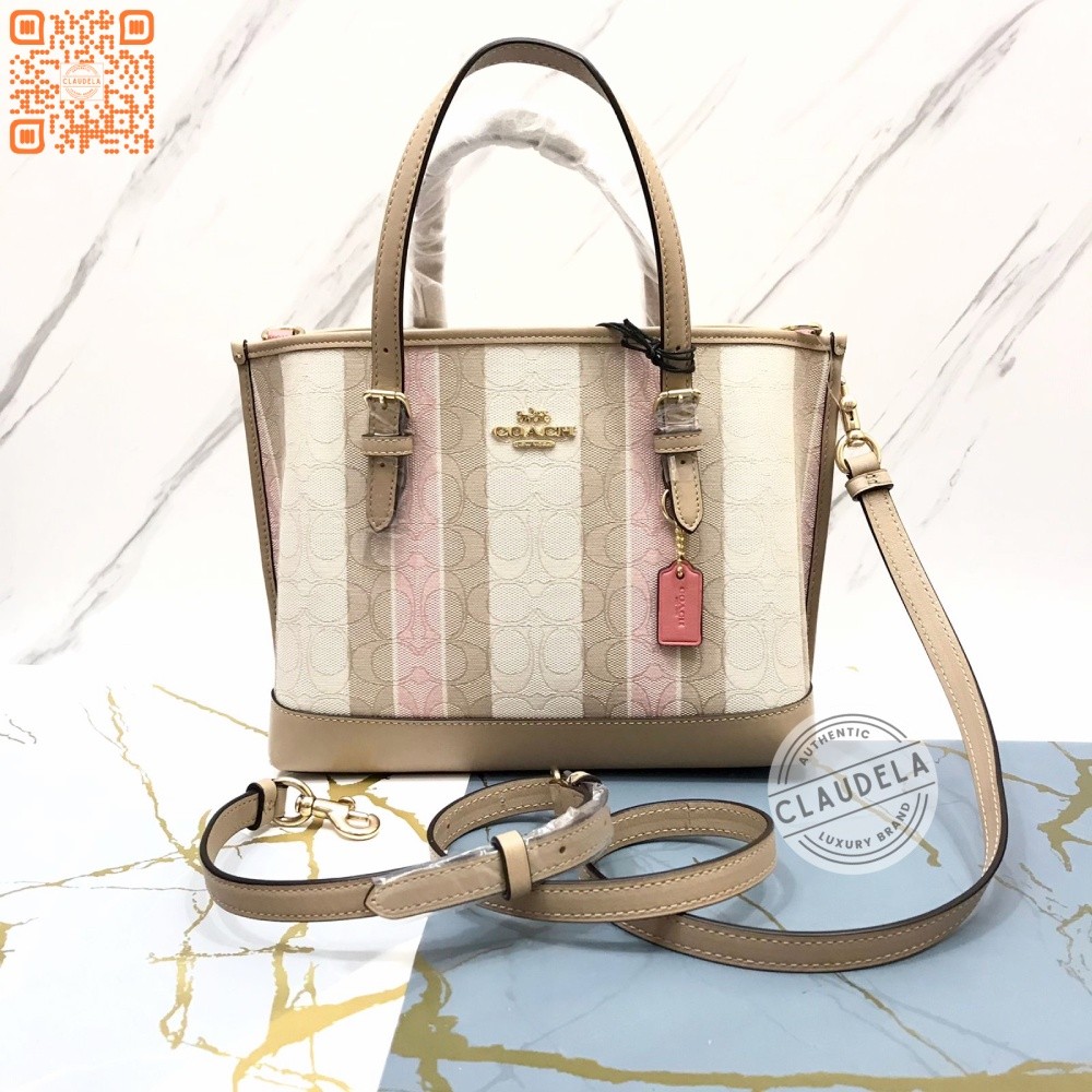 Coach Mollie 25 Strap Signature Jacquard with Stripes Taffy Multi
