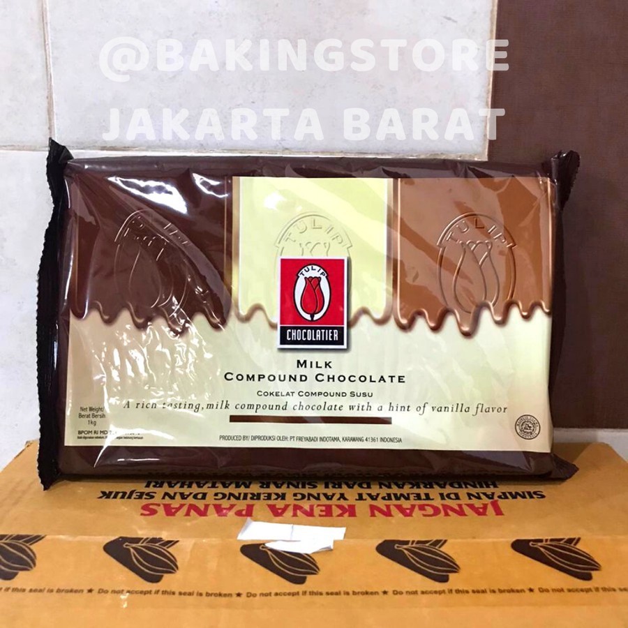 

Coklat Compound Milk Tulip - Cokelat batang milk murah 1 Kg